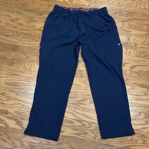 Betsey Johnson Navy Blue Scrub Pants